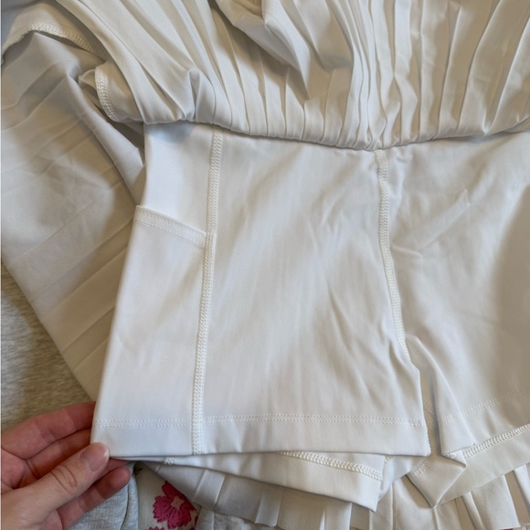 TNA White Pleated Mini Skirt - Picture 9 of 11